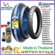 Michelin Motorcycle Free Tire Sealant & Pito Tire Gulong Pilot Street 2 TUBELESS by 14- 17