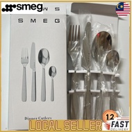 🔥Same-day delivery🔥SMEG Stainless Steel 4 Piece Cutlery Set European-Style Tableware Set Peralatan M