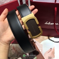 Ferraga men's leather dress belt reversible buckle belt western cowboy belt trim to fit 3.4cm