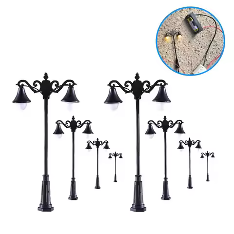 3PCS 1:75-150 Model Railway Lights 12v LED Train Station LIGHTING Layout FOR HO N Scale Lights Lit P