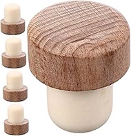 MAGICLULU 5pcs Wooden Wine Cork T Shaped Wine Corks Bottle Stoppers Plugs Wine Saver Stoppers Reusable Corks Red Wine Bottle Stopper Wine Sealing Plug Wine Bottle Cap Glass Bottle