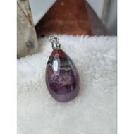 No. 3 Auralite 23 Gemstone Pendant from Ontario Canada, Hugh Vibrational Healing Crystal Energy for Meditation