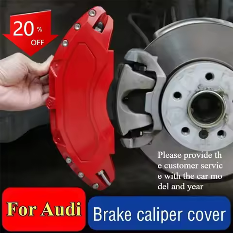 For Audi Car Brake Caliper Cover Aluminum Alloy Metal Fit A1 A2 A3 A4 A5 A6 A7 A8 Q1 Q2 Q3 Q4 Q5 Q6 