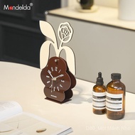 Nordic luxury creative rose table clock, table clock, entrance clock, bedroom clock