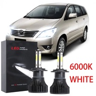 หลอดไฟหน้ารถยนต์ LED 6000K สีขาว แบบเปลี่ยน สําหรับ Toyota Innova 2004 2005 2006 2007 2008-2012 (1 คู่)