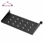 [deevoka] Server Rack Shelf, Ventilated Cantilever Shelf, Disassembled Mounting, Heavy-duty Steel fo