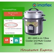 Imarflex IRC-22KS 4-in-1 Rice Cooker and Multi-Cooker - 2.2L / 12 Cups ( Houseware Express )