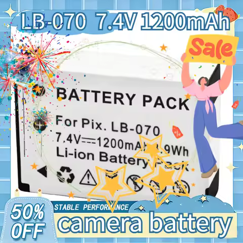 7.4V 1200mAh for Kodak AZ651 AZ652 AZ901 S1 LB-070 Mirrorless Camera Battery