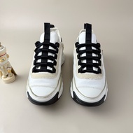 95新CHANEL/香奈兒 黑白熊貓金扣運動鞋 36碼