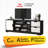 Topehome TV Cabinet TV Rack Stand TV Console TV Stand Table White/Black TV Media Storage Rack