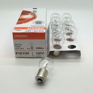 10pcs x Osram 7506 1156 1141 12V P21W Lamp Reverse Signal Light Car Bulb (1kaki)