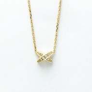 Chaumet Liens 鑽石項鍊 黃金（18K）鑽石男士、女士時尚吊墜項鍊（金色）