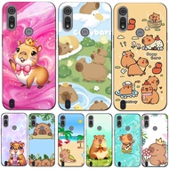 For Motorola Moto E6S E6i Case Phone Cover Protective Soft Silicone Black Tpu Case Capivara Pantanal