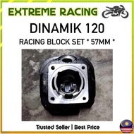 ( 57 MM ) Modenas Dinamik 120 Dinamik120 Racing Block Set Assy 57MM Cylinder Blok Kit Piston + Ring 