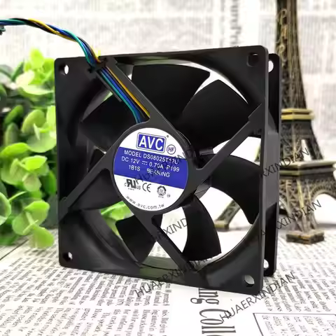New DS08025T12U 0.70A 12V 8025 8CM Cooling Fan Assembly Kit