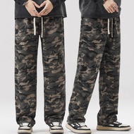 S-5XL Jeans long pants BLACK Pants For Men Baggy Cargo Camouflage straight wideleg Loose Cargo Pants