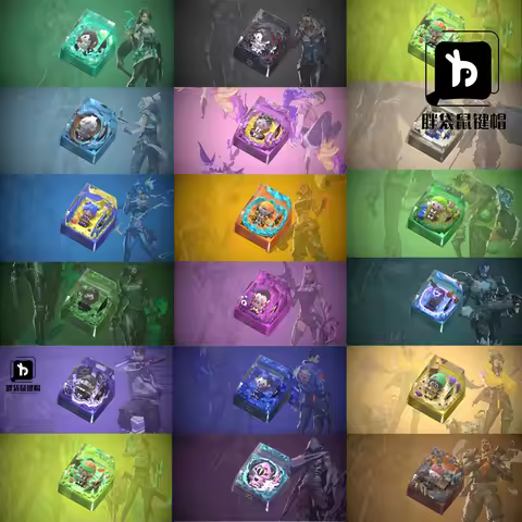 VALORANT Keycaps Custom Cute JETT Reyna Sage Artisan Anime Keycap Resin Phoenix Raze Sova Point Key 