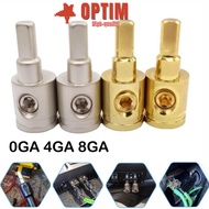 OPTIM Car Speaker Wire Terminal, 0GA 4GA 8GA Pure Copper Car Audio Connector,  Gold Silver Wire Redu
