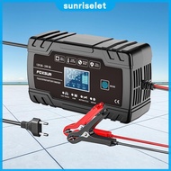 12V 24V 8A Smart Battery Charger 3-stage Motorcycle Battery Charger Pulse Repair Automatic Battery C