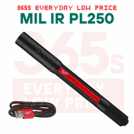365s Milwaukee IR PL250 ไฟฉายปากกา+เลเซอร์พอยเตอร์ แบบชาร์จไฟได้ 250
