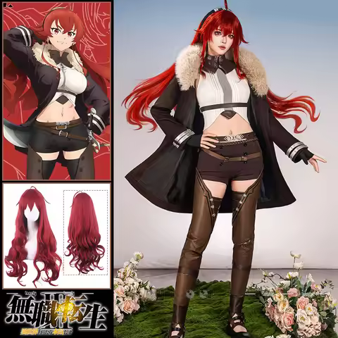 Mushoku Tensei Jobless Reincarnation Season 3 Eris Boreas Greyrat Cosplay Costume Wig Coat Headband 