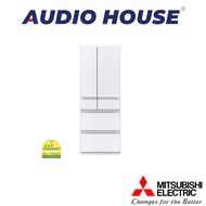 MITSUBISHI MR-WZ61K-W-P  608L 6 DOOR FRIDGE  GLASS WHITE  3 TICKS  W685xH1833xD738MM  1 YEAR WARRANT