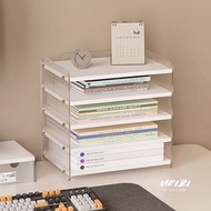 H-H File Storage Box Rack Book Office Data A4/A5 Folder Acrylic Desktop Desk