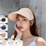 TIFFANY CHAPEAU ANTI UV SUN HAT UV WOVEN HAT WOMEN'S GOLF HAT KOREAN SUN VISOR HAT WOMEN'S GOLF HAT 