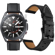 [ฮอต] สายนาฬิกาหนังของแท้ใหม่สำหรับ Samsung Galaxy Watch3 45มม. สายทดแทนสำหรับ Galaxy Watch 3ขนาด41มม. อุปกรณ์สายรัดข้อมือ
