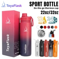 ToyaFlask (22oz/32oz) Water Bottle Tumbler Wide Mouth with Cap Lid Vacuum Insulated Tumbler Aquaflas