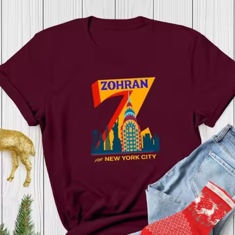 Mayor Mamdani 2025 for NYC’s First Muslim Mayor Women Clothing Harajuku Y2k Top Aesthetic Shirt Cott