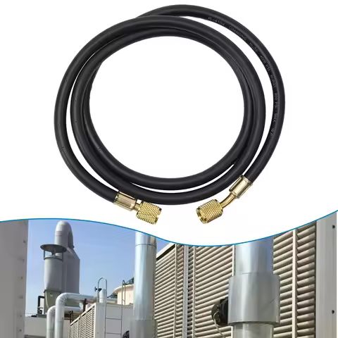 Refrigeration Charging Hose 59 Inch 1.5m AC 800PSI Guage HVAC 1/4 SAE R410a R134a With Low Loss Fitt