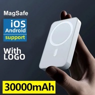30000มิลลิแอมป์ต่อชั่วโมงไร้สายแบบพกพา Macsafe อะไหล่แพคพาวเวอร์แบงค์แม่เหล็กภายนอกสำหรับ Powerbank