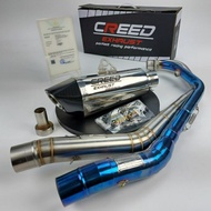 QUALITY knalpot racing Creed Exhaust + db killer bass adem Satria FU