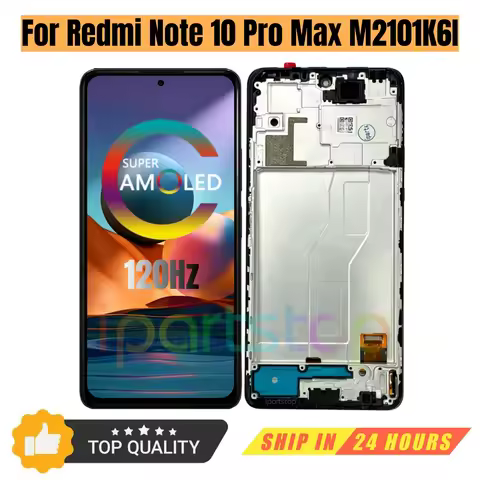 iParts Replacement Display for Xiaomi Redmi Note 10 Pro Max M2101K6I AMOLED Screen Touch Digitizer W