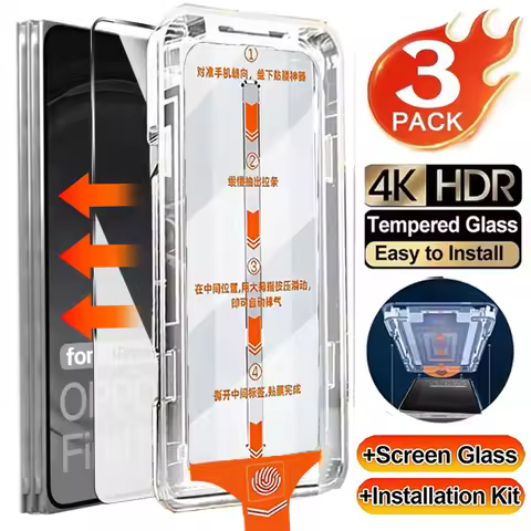 1-3Pack 9h Tempered Glass for Oppo Find N6 Easy Installation Screen Protector Dust Free Film for Opp