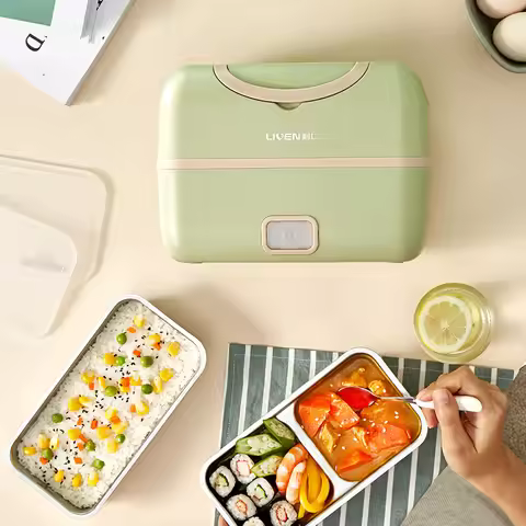Liren Electric Heating Lunch Box Portable 304 Stainless Steel Liner Bento Lunch box Food Container K