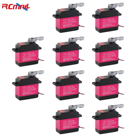 10PCS DS3225 25kg Full Metal Gear Digital Servo with 25T Metal Arm 180/270 Degree RC Servo Motor for