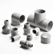 PVC Fitting Connector 15mm 20mm 25mm Socket Elbow Tee PT Socket Valve Socket End Cap Tank Connector Plug PVC Pipe