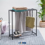 GANTUNGAN Informa 75x26x80 cm Stuart Towel Drying Rack - Black Towel Drying Rack Towel Rack Towel Ra