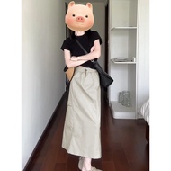 2024 Small Skirt Women's Summer High Waist a-Line Temperament High-End Overall Long Popular Berkeley