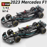 Bburago 1:43 2023 Mercedes-AMG PETRONAS F1 Team W14 Alloy Car Diecast Model Racing Vehicle Toy Lewis