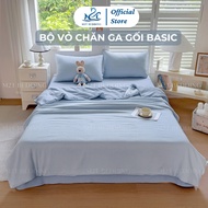 Basic M2T BEDDING duvet cover set - Duvet cover, bed sheet and 2 pillowcases, duvet cover with zippe