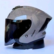 Best Seller - Js Armor Visor Smoke/Clear Half Face Helmet Fre Spoiler 100% Original Sni