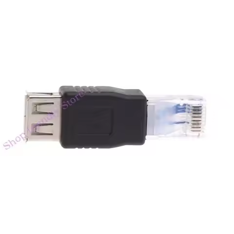 594A (1-Pack) USB RJ45, USB2.0 A Female to RJ45 Ethernet Male AF-8P8C Connector