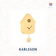 荷蘭Karlsson, Modern Cuckoo 淺黃色搖擺布谷鳥掛鐘 (整點報時)