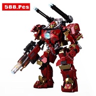 588 Chi Tiết Đồ chơi cho bé lắp ráp Robot biến hình Siêu Anh Hùng Lone Hulk chi tiết nhựa ABS cao cấ