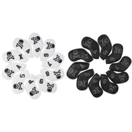 Black White Skull Iron Set Head Cover Golf Iron Stick Cover Stick Club Iron