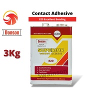 Donson 820 Contact Adhesive 3kg Formica Glue HPL Gum Yellow Glue Pvc Edging Glue