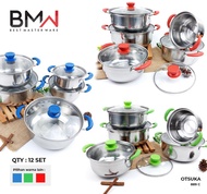 Panci Set Otsuka Tutup Kaca - Soup Pot - Stock Pot Serbaguna